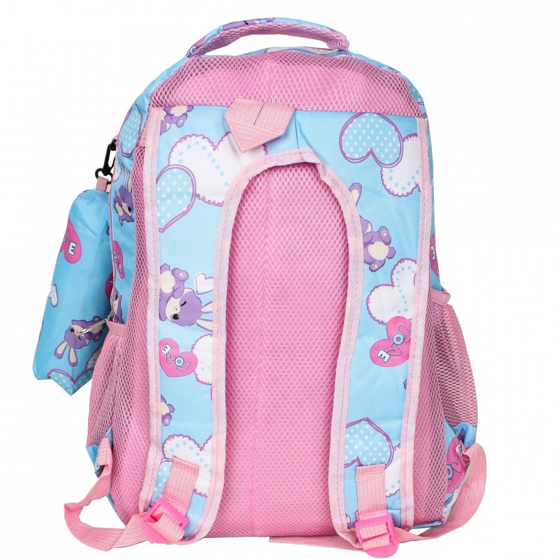 Kit Mochila Feminina + Estojo Com Estampa De Coelho - Feira Da Madrugada SP