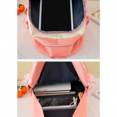 Kit Mochila Bolsa Sacola E Necessaire 5 Peças Feminino - Feira Da Madrugada SP