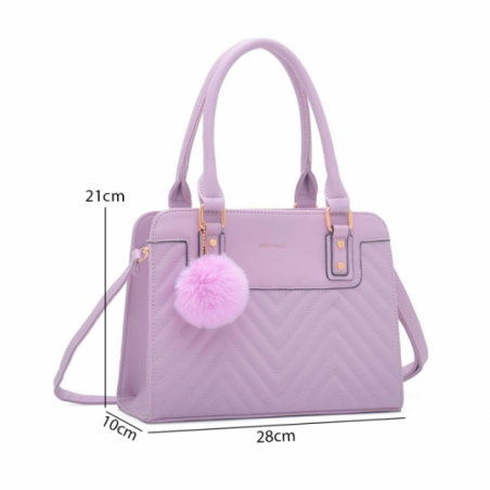 Bolsa Pequena De Ombro Feminina De Luxo Com Pompom - Feira Da Madrugada SP