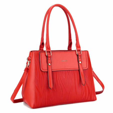 Bolsa Feminina Média De Ombro Textura Alto Relevo - Feira Da Madrugada SP