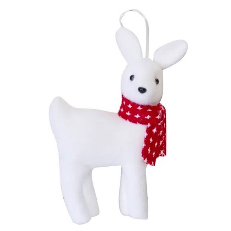 Enfeite Pendurar Natalino Bambi C/ Cachecol 10 Cm