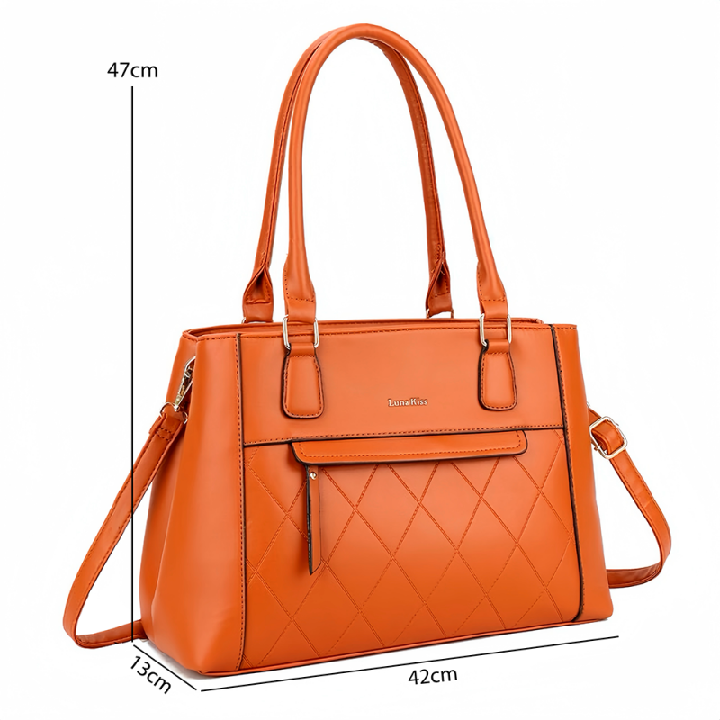 Bolsa Feminina De Ombro Em Alto Relevo 2 Repartições  - Compre Agora!