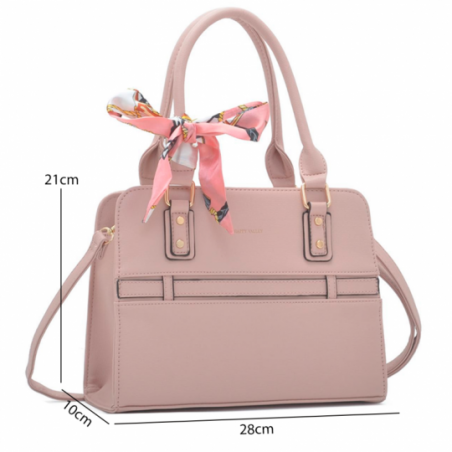 Bolsa Moderna Feminina Média De Ombro Com Lenço Estruturada - Compre Agora!