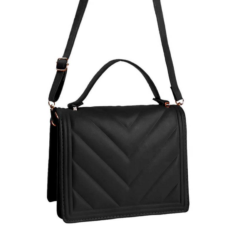 Bolsa Transversal Feminina Elegante Quadrada Em Alto Relevo - Feira Da Madrugada SP