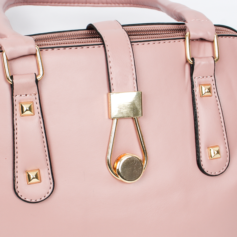 Bolsa Feminina Pequena Detalhes Dourados 3 Repartições - Compre Agora!
