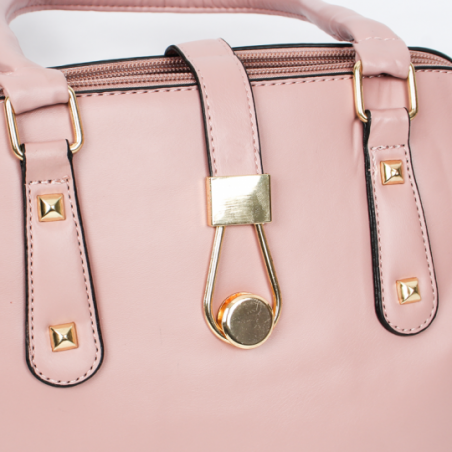 Bolsa Feminina Pequena Detalhes Dourados 3 Repartições - Compre Agora!