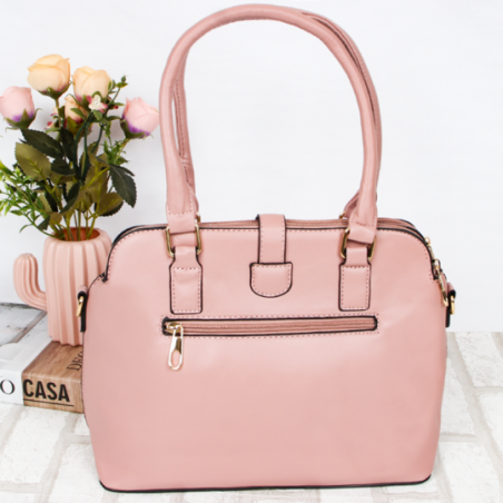 Bolsa Feminina Pequena Detalhes Dourados 3 Repartições - Compre Agora!
