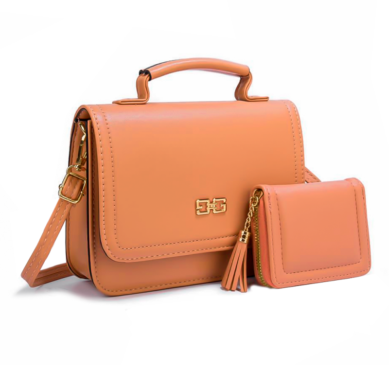 Kit Bolsa Feminina Transversal Báu Elegante + Carteira  - Feira Da Madrugada SP