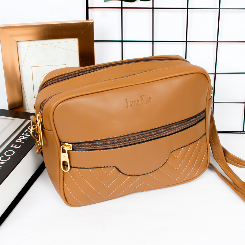 Bolsa Transversal Pequena Feminina Elegante 2 Repartições  - Feira Da Madrugada SP