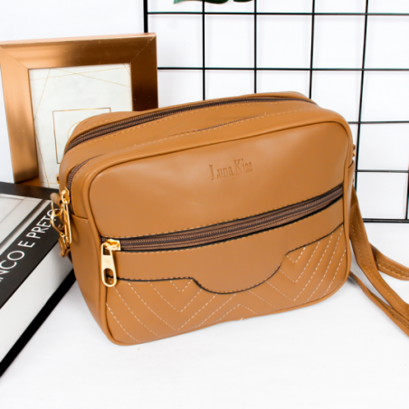 Bolsa Transversal Pequena Feminina Elegante 2 Repartições  - Feira Da Madrugada SP