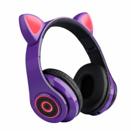 Fone De Ouvido Headphone Sem Fio Orelha De Gato - Feira Da Madrugada SP