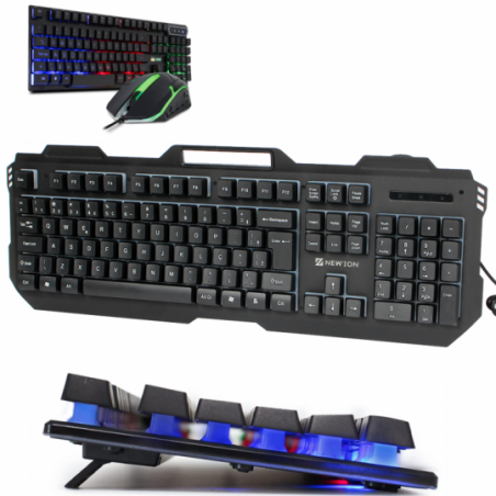 Kit Teclado E Mouse Gamer Luz RGB Com Fio - Feira da Madrugada SP