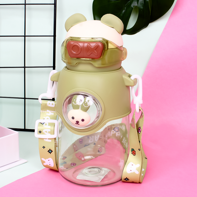 Garrafa De Água 650ml Infantil De Coelho Com Adesivos - Feira Da Madrugada SP