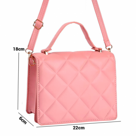 Bolsa Pequena Transversal Feminina Baú Com Alça De Mão - Feira Da Madrugada SP
