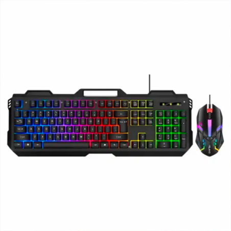 Kit Teclado E Mouse Gamer Luz RGB Com Fio - Feira da Madrugada SP
