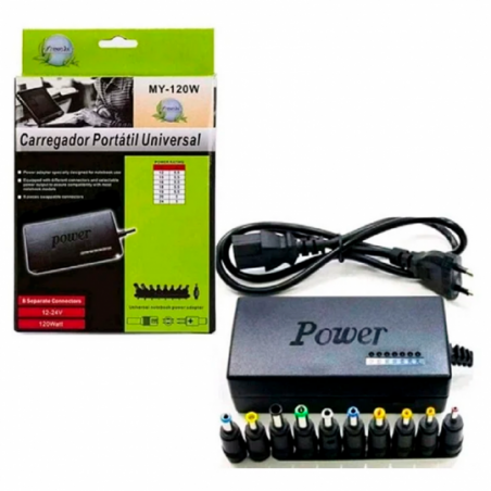 Carregador Portátil Universal Para Notebook 9 Conectores - Feira Da Madrugada SP