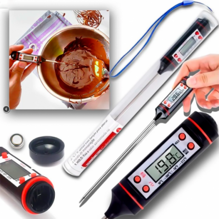 Termômetro Digital De Alimento 23cm Tipo Espeto -50 A +300°C - Feira Da Madrugada SP