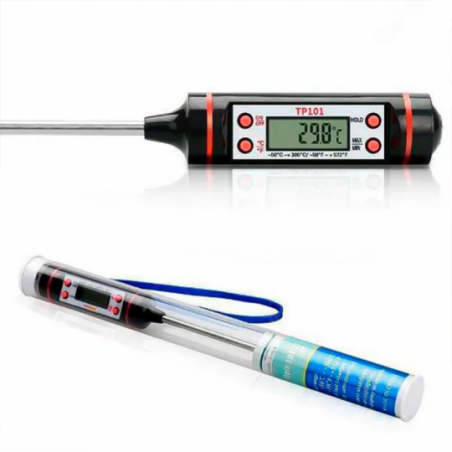 Termômetro Digital De Alimento 23cm Tipo Espeto -50 A +300°C - Feira Da Madrugada SP