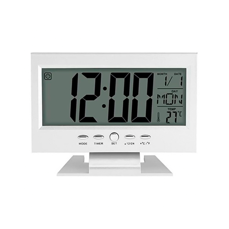 Relógio Digital De Mesa Com Luz Noturna E Temperatura - Feira Da Madrugada SP