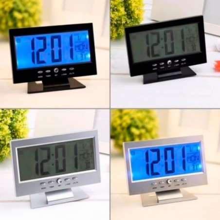 Relógio Digital De Mesa Com Luz Noturna E Temperatura - Feira Da Madrugada SP