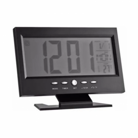 Relógio Digital De Mesa Com Luz Noturna E Temperatura - Feira Da Madrugada SP