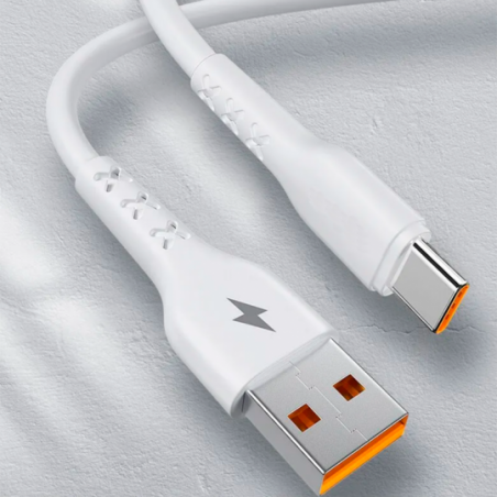 Cabo USB Tipo C De 1 Metro Carregamento Rápido - Feira Da Madrugada SP