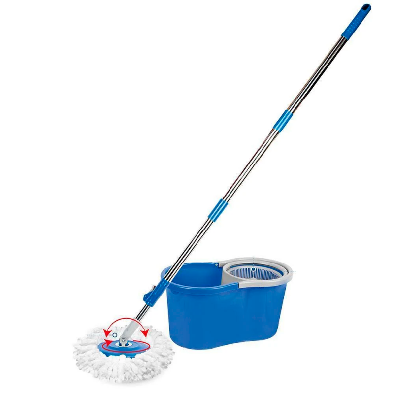 Mop Spin 360° Esfregão Giratório Multiuso Balde 8L Limpeza - Compre Agora!