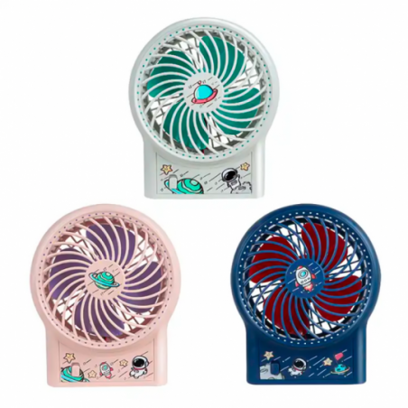 Mini Ventilador De Mesa Portátil Recarregável Astronauta - Feira Da Madrugada SP