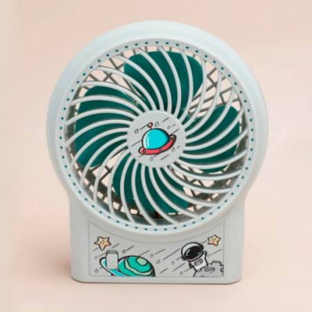 Mini Ventilador De Mesa Portátil Recarregável Astronauta - Feira Da Madrugada SP