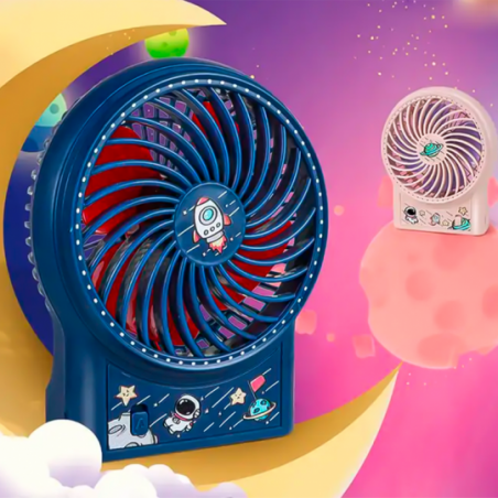Mini Ventilador De Mesa Portátil Recarregável Astronauta - Feira Da Madrugada SP