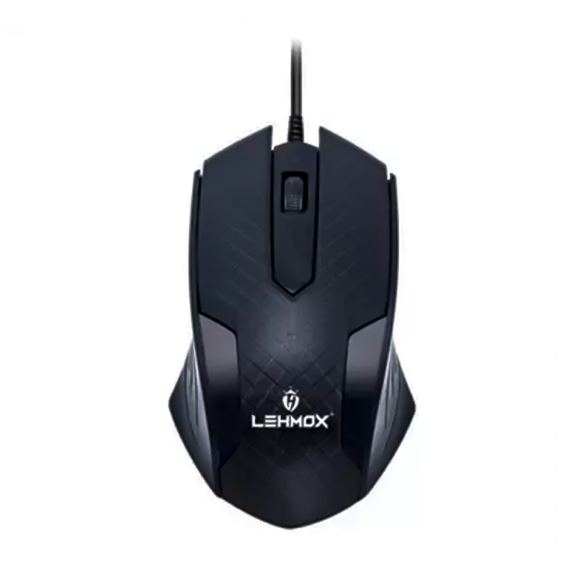 Mouse Óptico Com Fio USB 3.0 Preto Design Moderno - Feira Da Madrugada SP