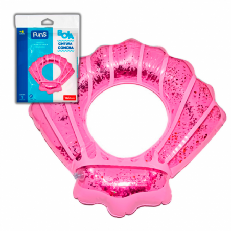 Boia Inflável Circular De Cintura Concha 74cm Infantil - Feira Da Madrugada SP
