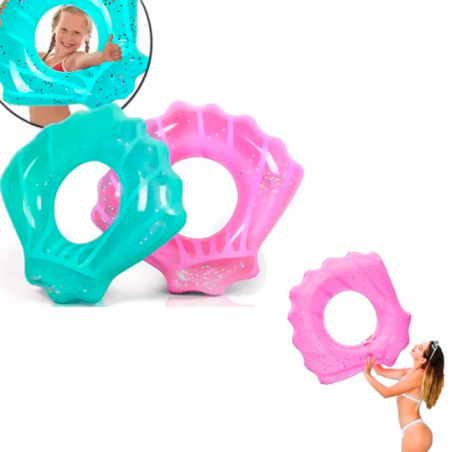 Boia Inflável Circular De Cintura Concha 74cm Infantil - Feira Da Madrugada SP
