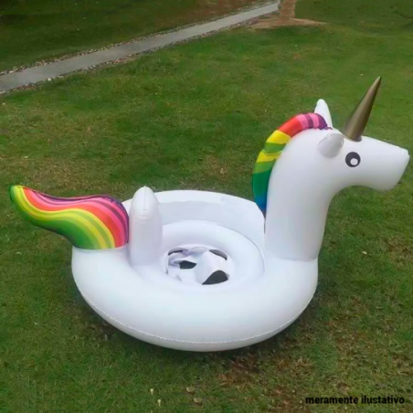 Boia Inflável Com Assento Unicórnio 90 x 48cm Infantil - Feira Da Madrugada SP