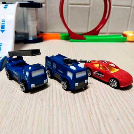 Pista Estacionamento Policial Com Looping 43 Peças Infantil - Feira Da Madrugada SP