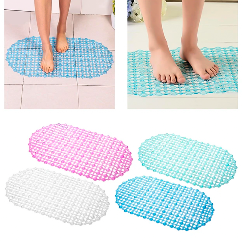 Tapete PVC Box Banheiro Oval Ponto 34x64cm - Feira Da Madrugada SP