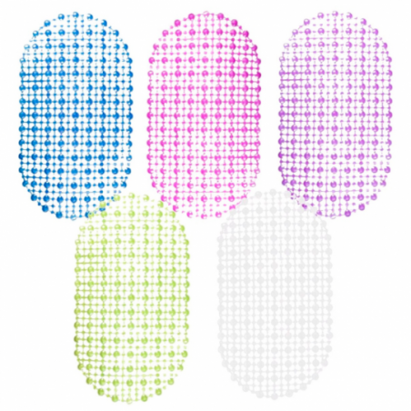 Tapete PVC Box Banheiro Oval Ponto 34x64cm - Feira Da Madrugada SP