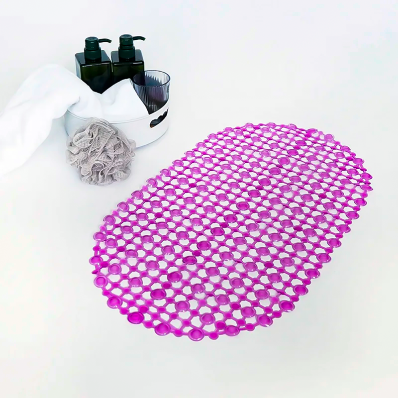 Tapete PVC Box Banheiro Oval Ponto 34x64cm - Feira Da Madrugada SP