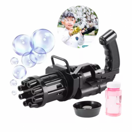 Pistola Lança Bolhas 8 Furos Mini Gun Brinquedo - Feira Da Madrugada SP