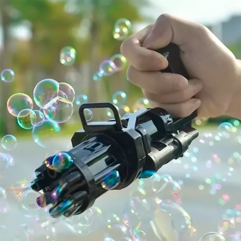 Pistola Lança Bolhas 8 Furos Mini Gun Brinquedo - Feira Da Madrugada SP