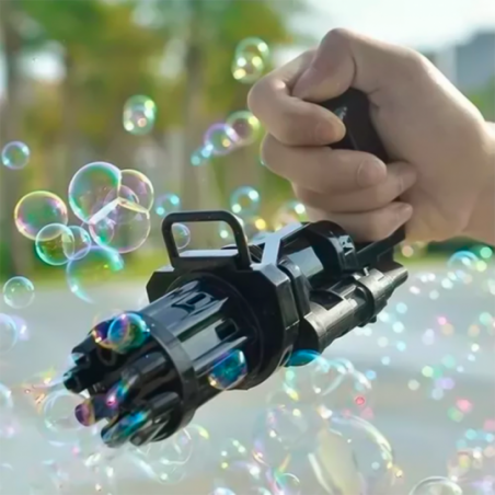 Pistola Lança Bolhas 8 Furos Mini Gun Brinquedo - Feira Da Madrugada SP