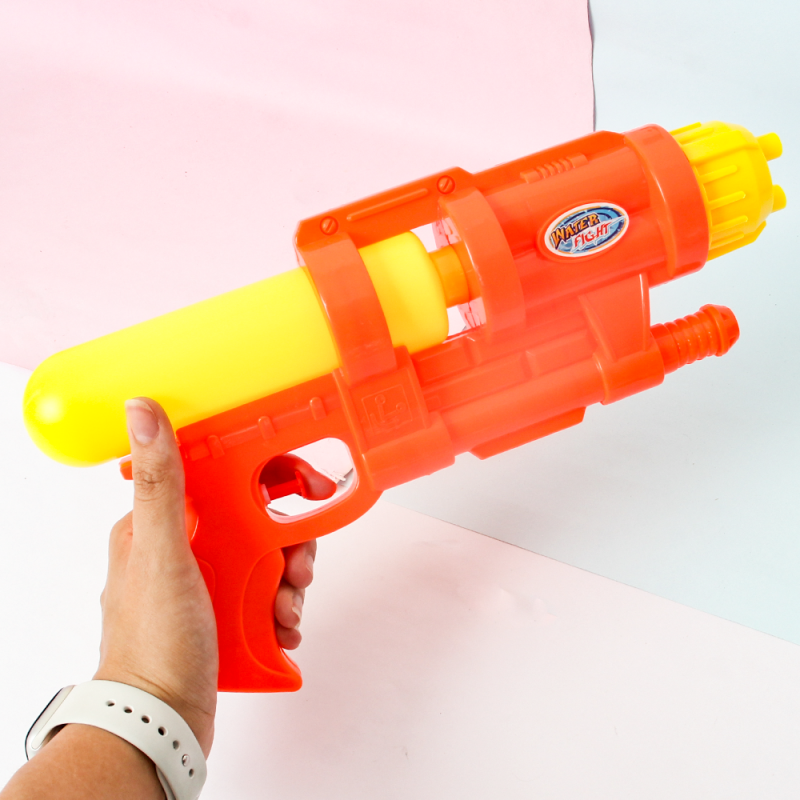 Pistola Lança Água Infantil Com Reservatório 16 x 30cm - Feira Da Madrugada SP