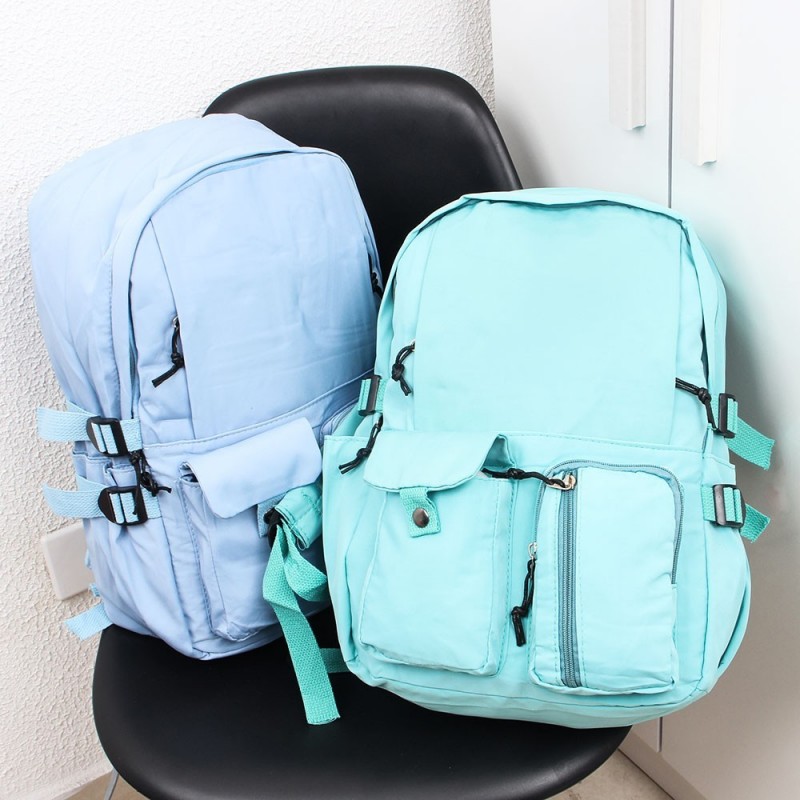 Mochila Juvenil Universitária Com Bolsos E Porta Notebook  - Feira Da Madrugada SP
