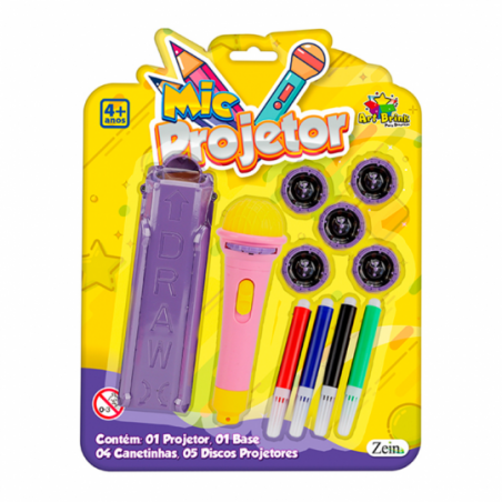 Microfone Com Projeção De Imagens Divertidas Infantil - Compre Agora!