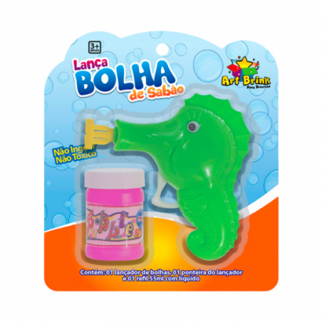 Pistola Lança Bolha De Sabão Cavalo Marinho Infantil - Compre Agora!