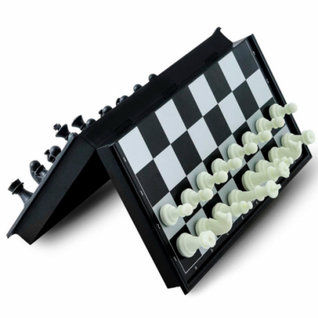 Jogo De Xadrez Com Tabuleiro Magnético 19cm x 19cm - Feira Da Madrugada SP