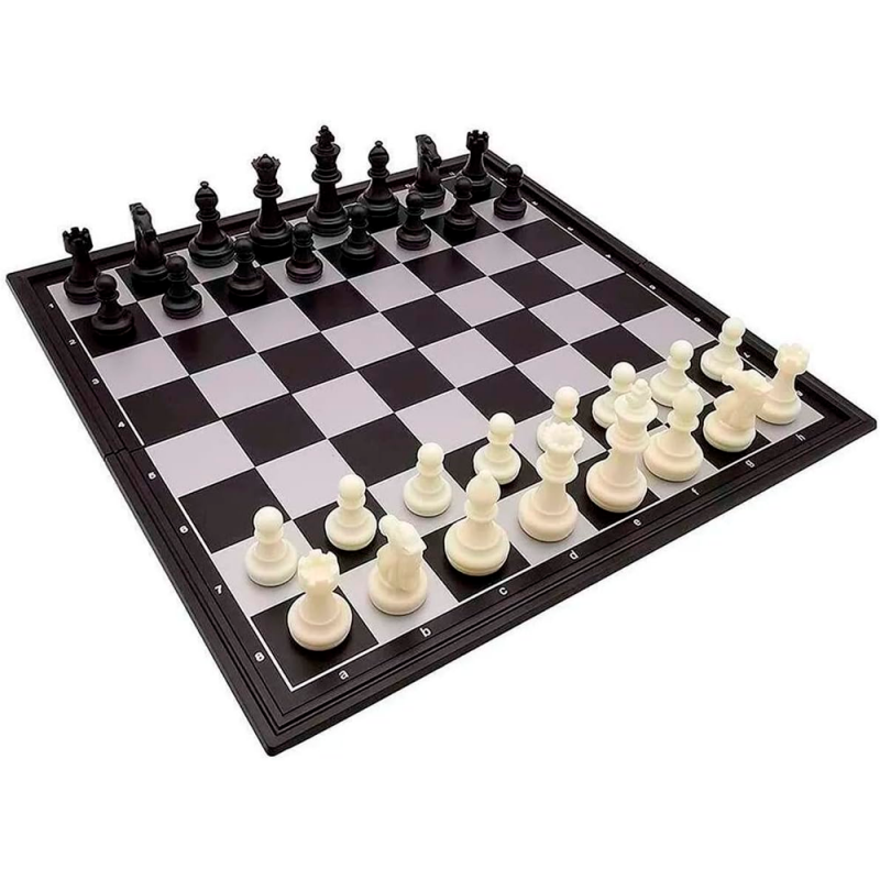 Jogo De Xadrez Com Tabuleiro Magnético 19cm x 19cm - Feira Da Madrugada SP