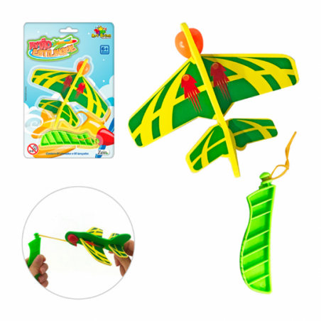 Avião Com Estilingue Lançador Brinquedo Infantil - Feira Da Madrugada SP