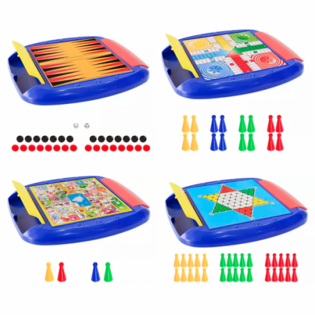 Jogos Clássicos Para Viagem 8 em 1 Com Xadrez Damas Ludo  - Feira Da Madrugada SP