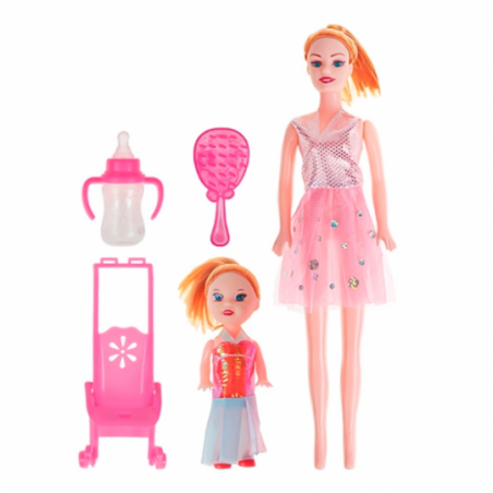 Boneca Amy Family Com 3 Acessórios Brinquedo Infantil - Feira Da Madrugada SP